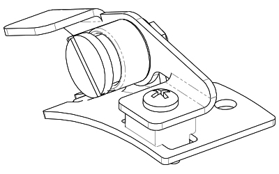 Assembly, Clamp, Left Bracket (Klammer für roten Kappenrahmenantrieb)