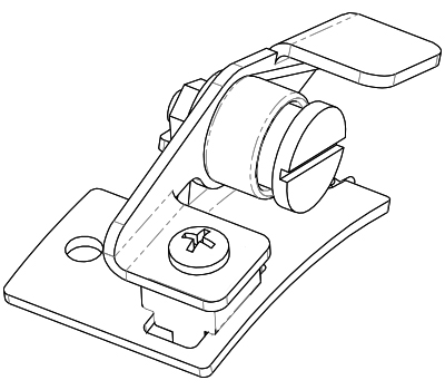 Assembly, Clamp, Right Bracket (Klammer für roten Kappenrahmenantrieb) 