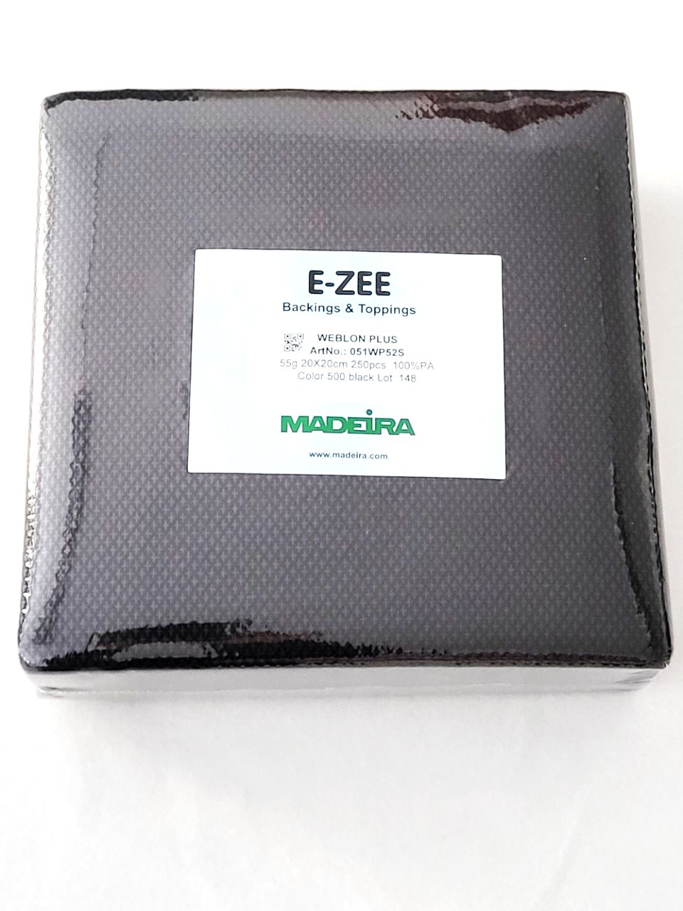 Weblon Plus 70g 20cm x 20cm 250 St. Schwarz BÜGELVLIES